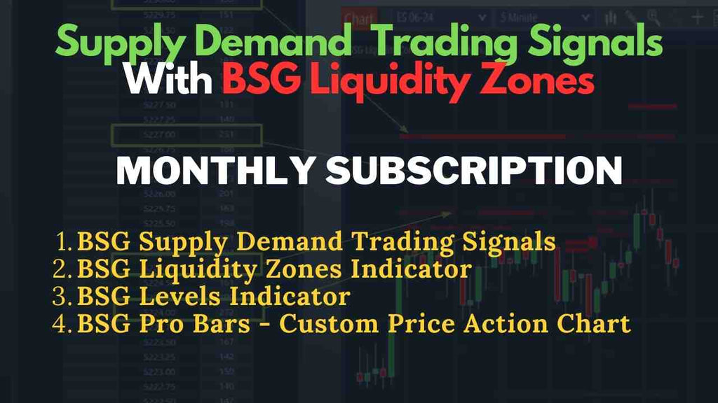 BSG Trading Signals With Order Liquidity Zones Bundle - Monthly